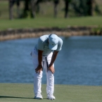 tabuena reacted after a crucial miss putt in 18
