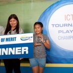 order of merit winner tony lascuna ,receiver his trophy by cheryl antonette lascuna (daughter),cheryl alferez(wife)