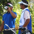 1alido rhydrates while his father bong alido stands as his caddie